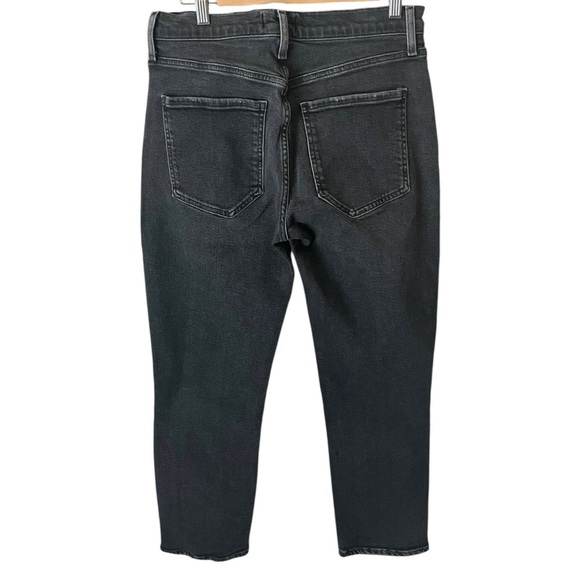 AGOLDE Riley Size 29 Washed Black High Rise Straight Crop Jeans - Picture 4 of 8